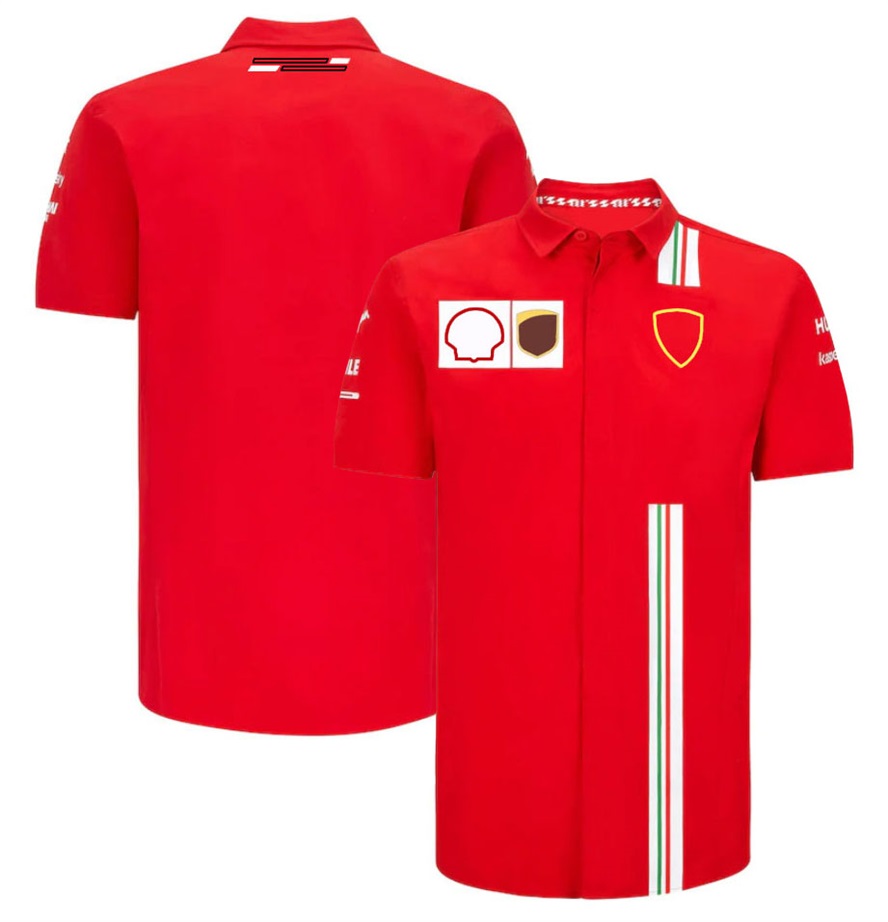 F1 Racing Polo Col Chemises Formule 1 Pilote D'équipe Décontracté Chemise Boutonnée Hommes Mode T-Shirt D'été Jersey Respirant À Manches Courtes