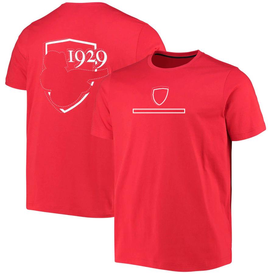 F1 T-shirt Formule 1 Team 1929 T-shirts commémoratifs Fans de course Mode décontractée O Cou Manches courtes Été Hommes Grande taille T-shirt rouge