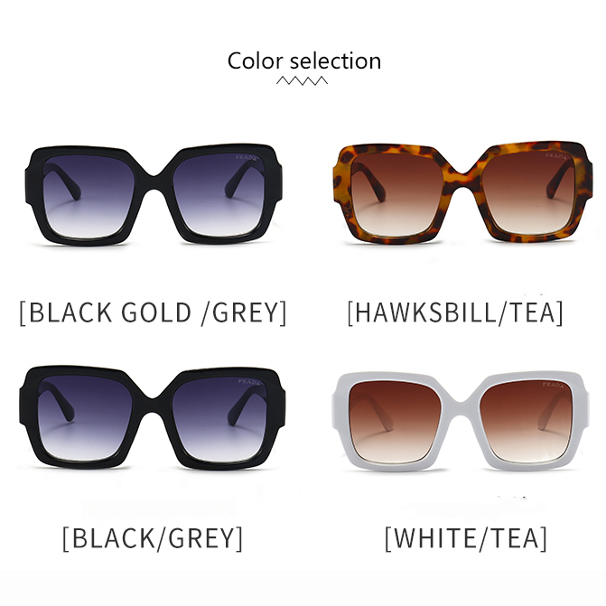 Designer solglasögon mode polariserade solglasögon personlighet UV-beständiga män kvinnor Goggle Retro fyrkantiga solglasögon Casual glasögon med låda bra present