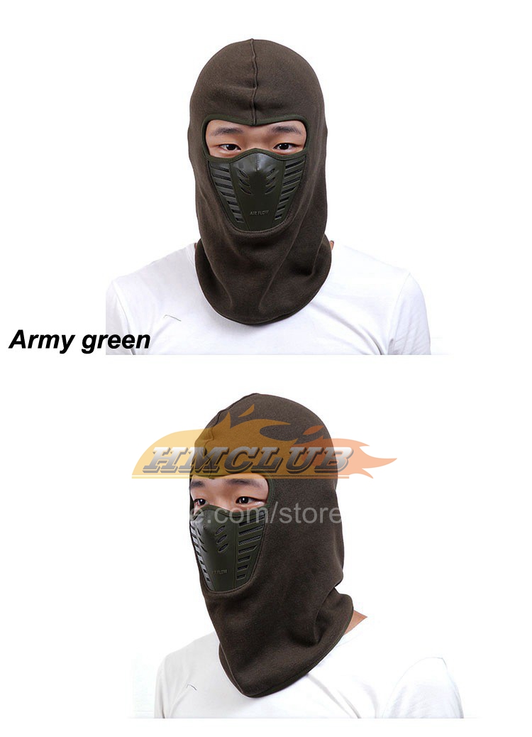 MZZ15 Winter Warm Motorcycle Windproof Face Mask Motocross Face masked Cs Mask Outdoor Warm Bicycle Thermal Fleece Balaclava