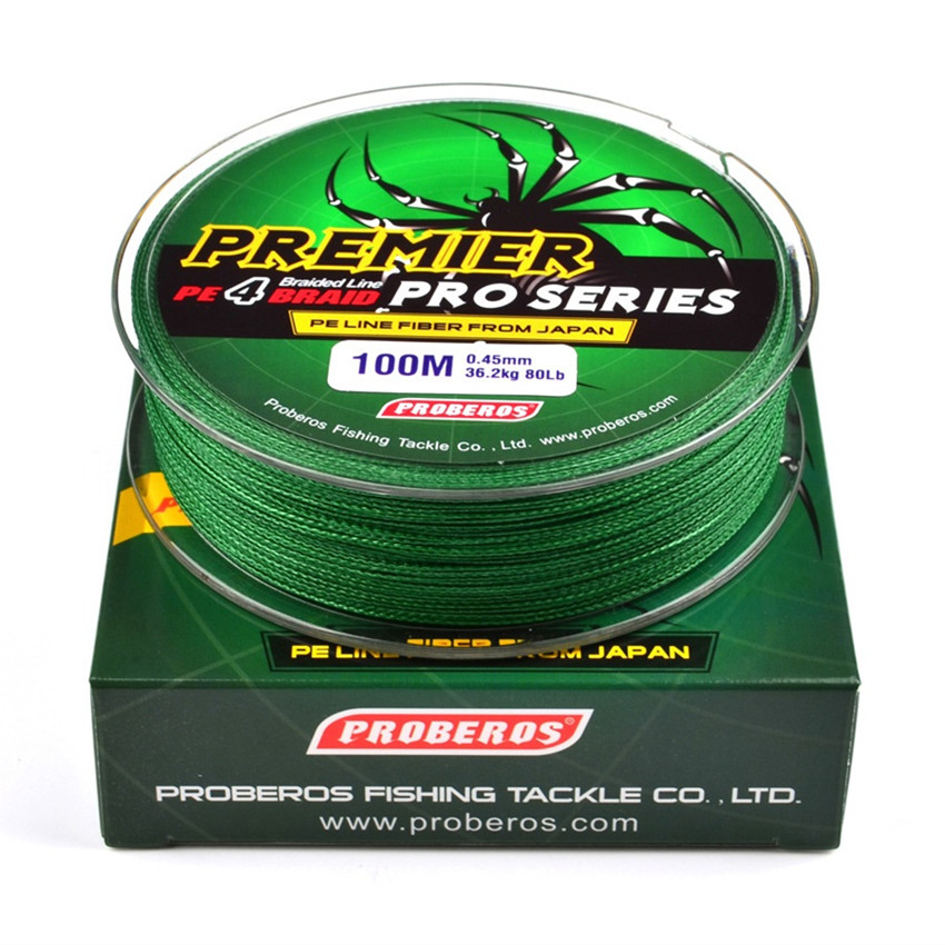 6LB100LB PE 4 ligne de tresse lignes de fil tressé engins de pêche 5 couleurs aléatoires 100 mètres boîte W288053370