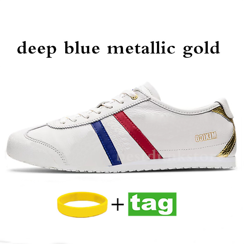 Classic Mexico Tiger 66s Leather Running Shoes Mens Womens Birch Green White Blue Cream Dark Grey White Black Sport Shoe Designer Men Lacing Strap Sneakers US 4-11