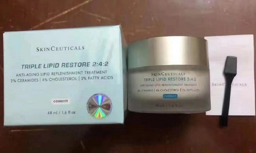 Skin Ceuticals Primer Triple Lipid Restore 242/Age Interrupter Anti Aging Cream Treatment Care Wrinkle Reducing and Firming Face Skin Deep Moisturizing Creme