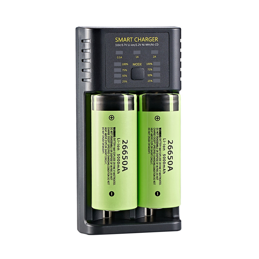 Cargador de batería inteligente 18650, 2, 4 ranuras, iones de litio AA Ni-MH 1,2 v, baterías Dua, carga de alta corriente 2A M02 M04