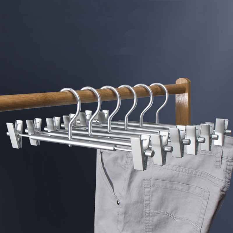 Metalen broekrek Antislip ondergoedhanger Traceless onderbroekhangers met clips Kledingwinkel BH-toonstandaard Perchero Metalico Para Pantalones