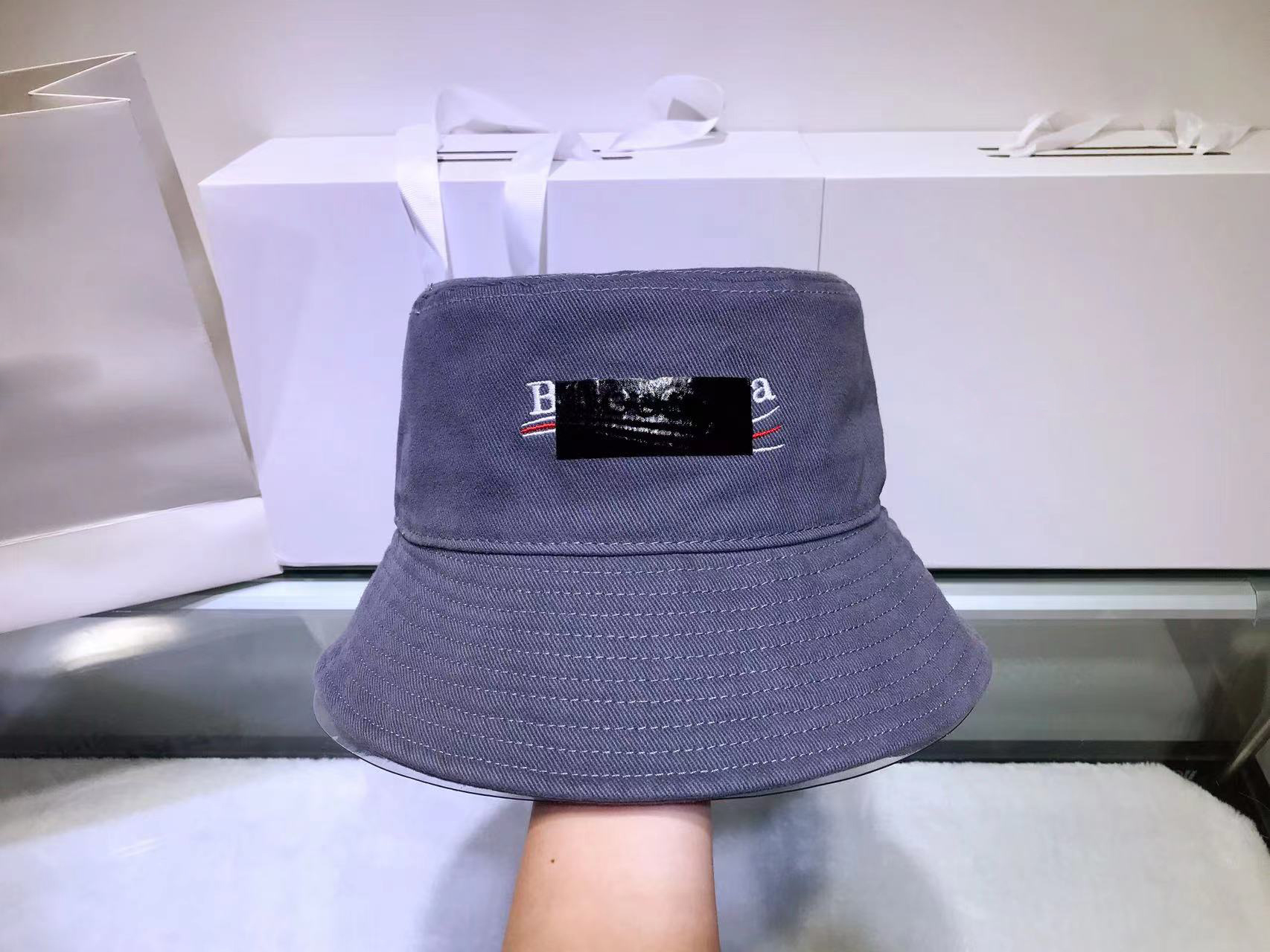 Kvinnor Män Designer bucket hatt Par Mode Brevbroderi Hattar med bred brätte