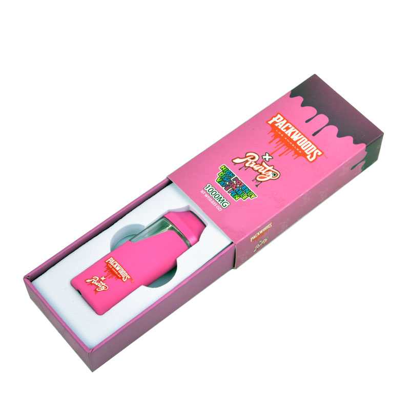 Packwoods x Runtz e 담배 충전식 일회용 vape 펜 스타터 키트 비 빈 오일 장치 포드 마이크로 USB 380mah 1ml 예열 두꺼운 오일 맛 10
