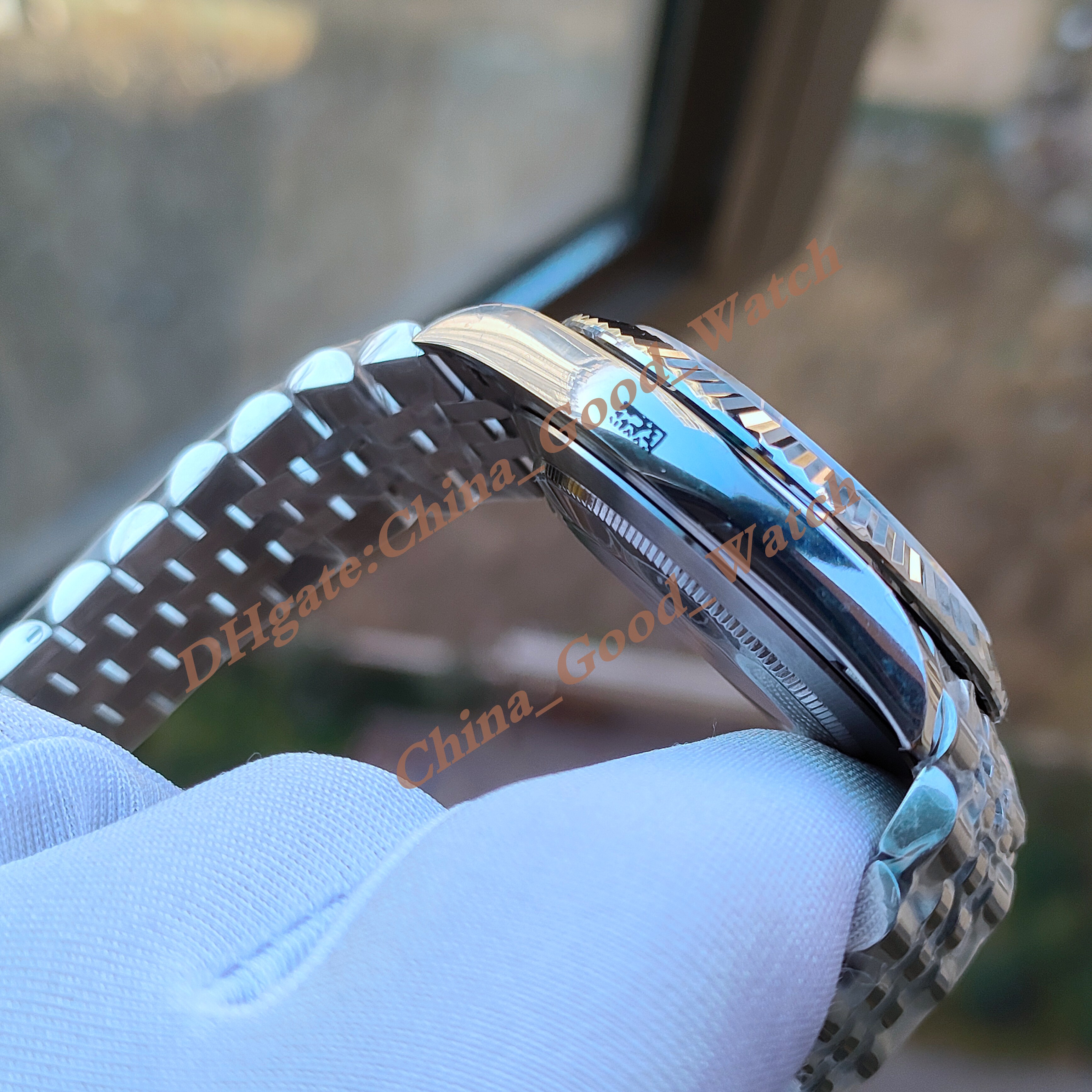 41 mm horloges van heren grijze diamant groene munt wijzerplaat BP fabriek automatisch uurwerk Wimbledon horloge heren Bp jubileumband Sapphir277M