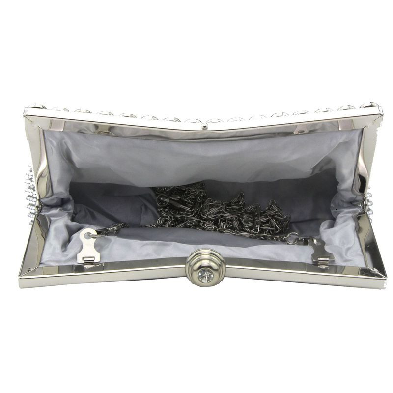 Sacs de soirée Sac d'embrayage en or Perle de perle de perle élégante sacs de fête de fête vintage Fashion Bridal Purse Silver Handbag 230106270Y