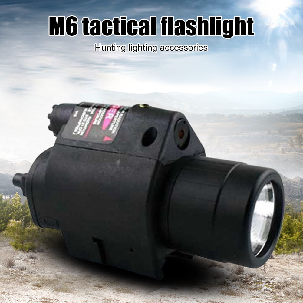 M6 PORTABLE FILLLIGHT WITLAIL SWITCH Outdoor Hunting Torch för Glock 17/19 Hög ljusstyrka Jakt Torch Camping Accessories