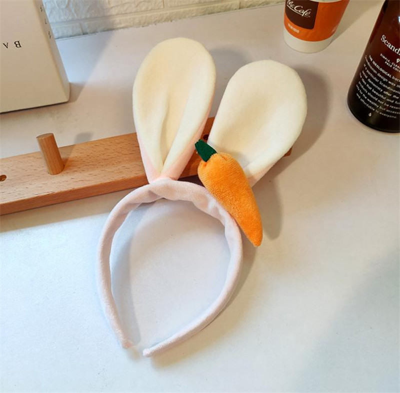 Easter Carrot Headband Plush Holiday Children Adult Rabbit Headband Pink White Colorful Bunny Ear Haird bands DE992