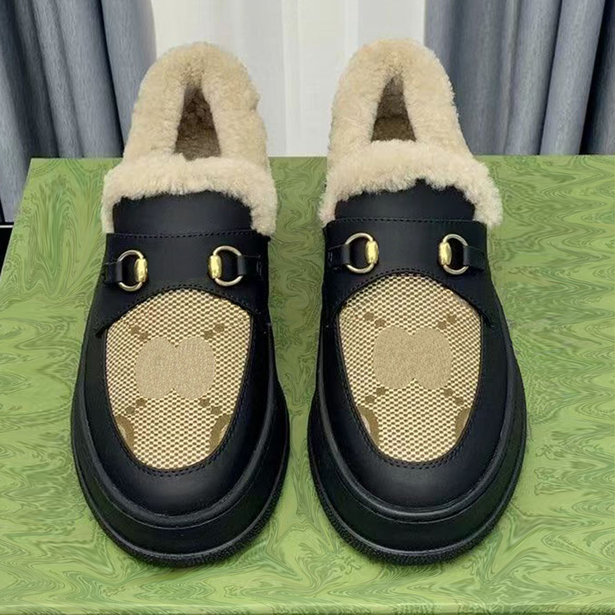 Designer hemsko vinter ull loafers iosbit kvinnor män varma muller eur35-45 super1stslipon02c290d