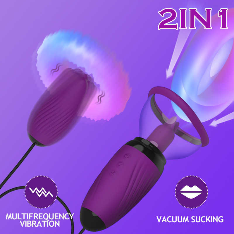 Компания красоты Licklip 2in1 вакуум сосание вибратора стимуляция языка S G-Spot Bullet соска присоска массаж сексуальные игрушки