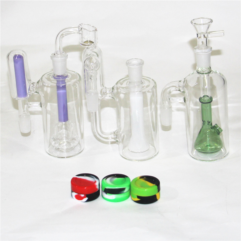 Gericilik Cam Kül Catcher 14mm 18mm 18mm 5,5 inç Nargile Cam Bong Su Yakalayıcılar Kalın Pyrex Bubbler Ashcatcher 45 90 Derece