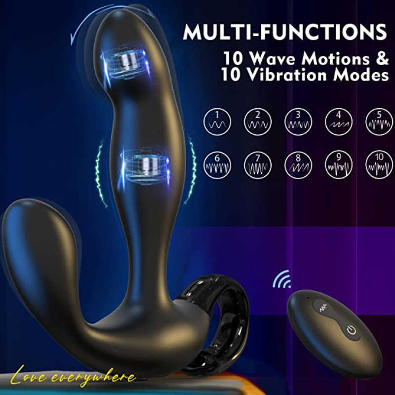 Skönhetsartiklar anal vibrator buckling prostata massager rumpa plugging fingring onani stimulator kvinnlig kvinnor anus sexig leksak för män