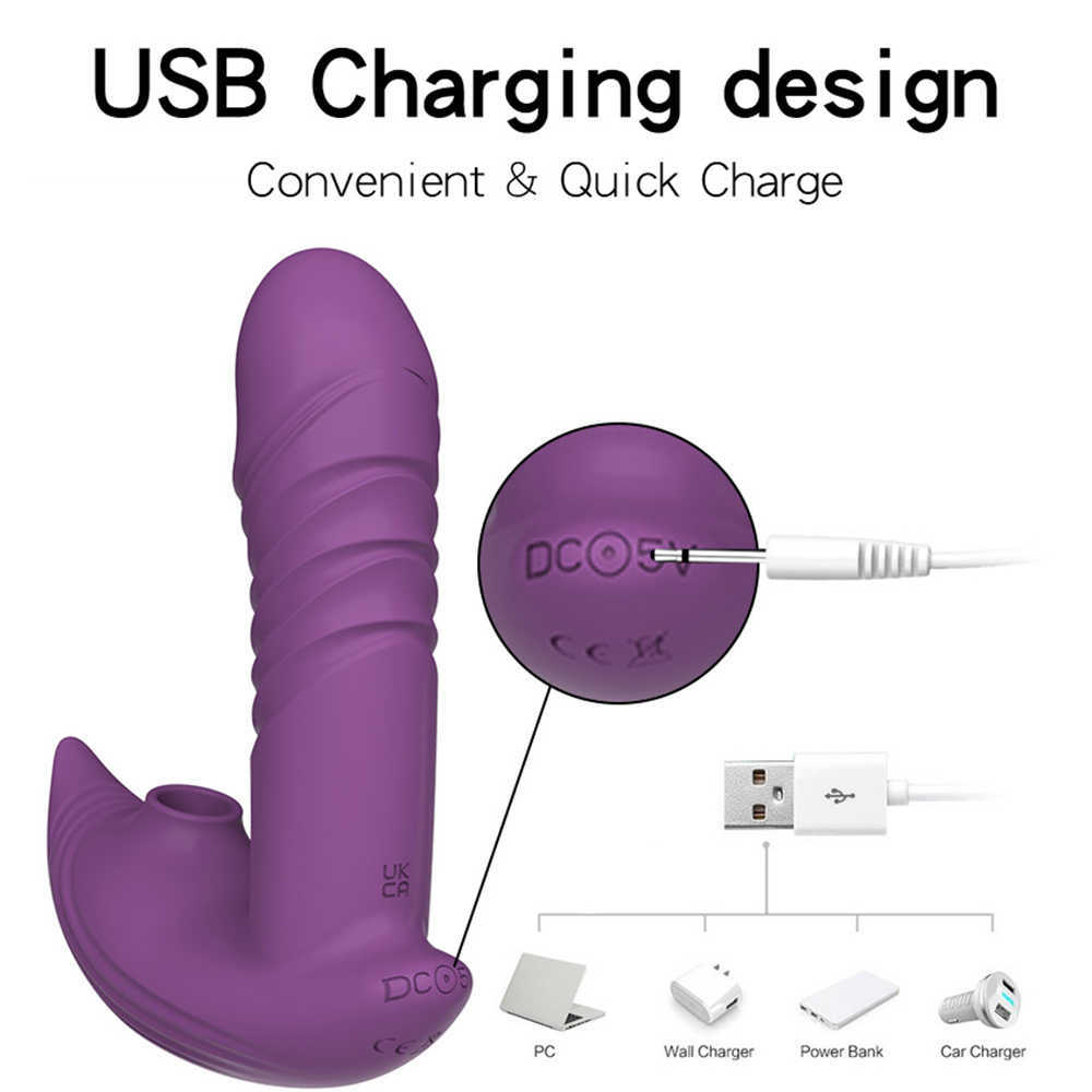 NXY Vibrators Telescopic Dildo Clitoris Sucking Sex Toys For Woman Wearable Panties Vagina Stimulator Wireless Remote Sextoy