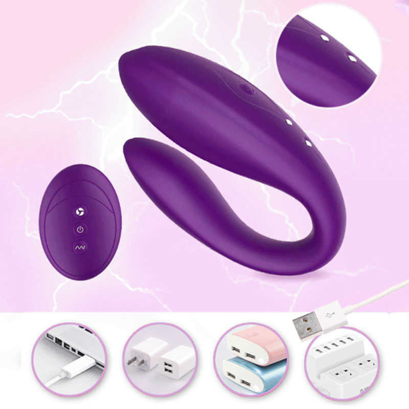 Skönhetsartiklar bärbara dubbla vibratorer för par dildo klitoris 10 hastighet stimulator massager anal sexiga leksaker kvinna masturbator vagina leksak