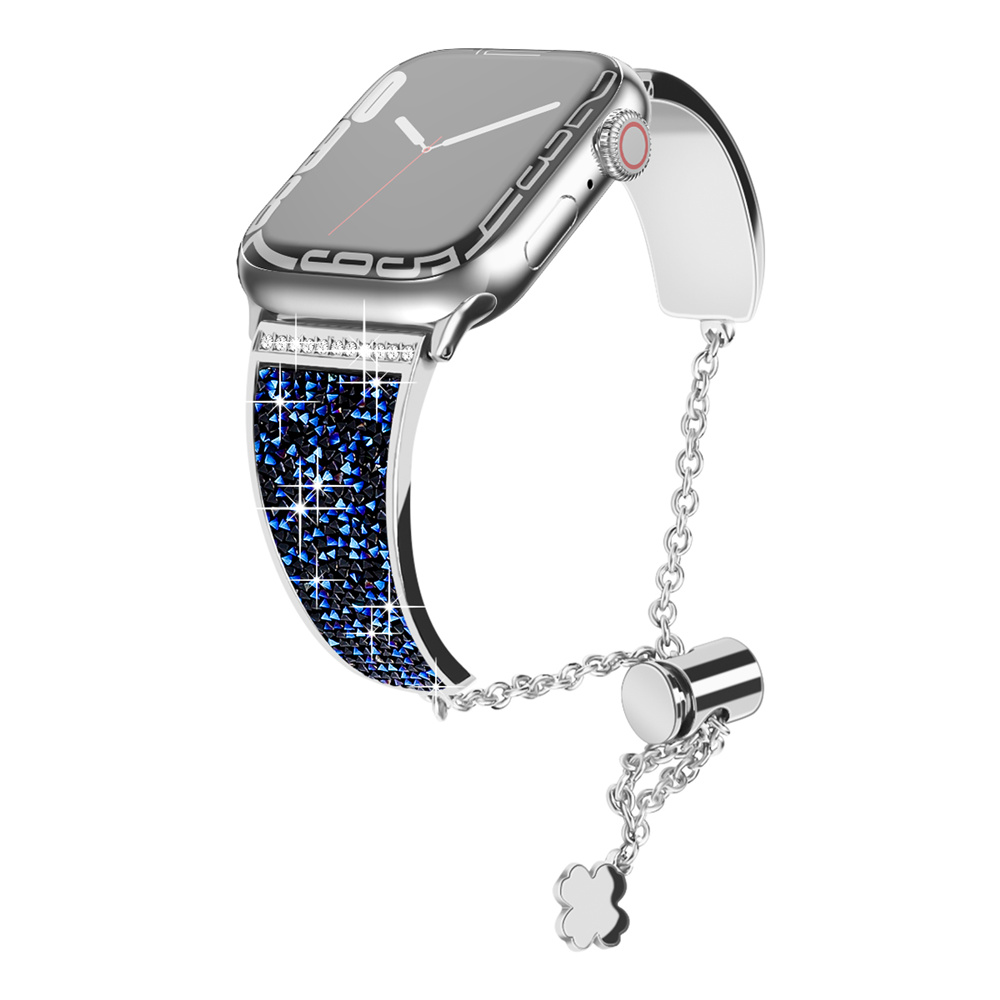 Pulseira ajustável feminina com alça de diamante para Apple Watch 8 Band Series 7 6 SE 5 4 3 Corrente de metal iwatch Ultra 49 mm 41 mm 45 mm 40 mm 44 mm