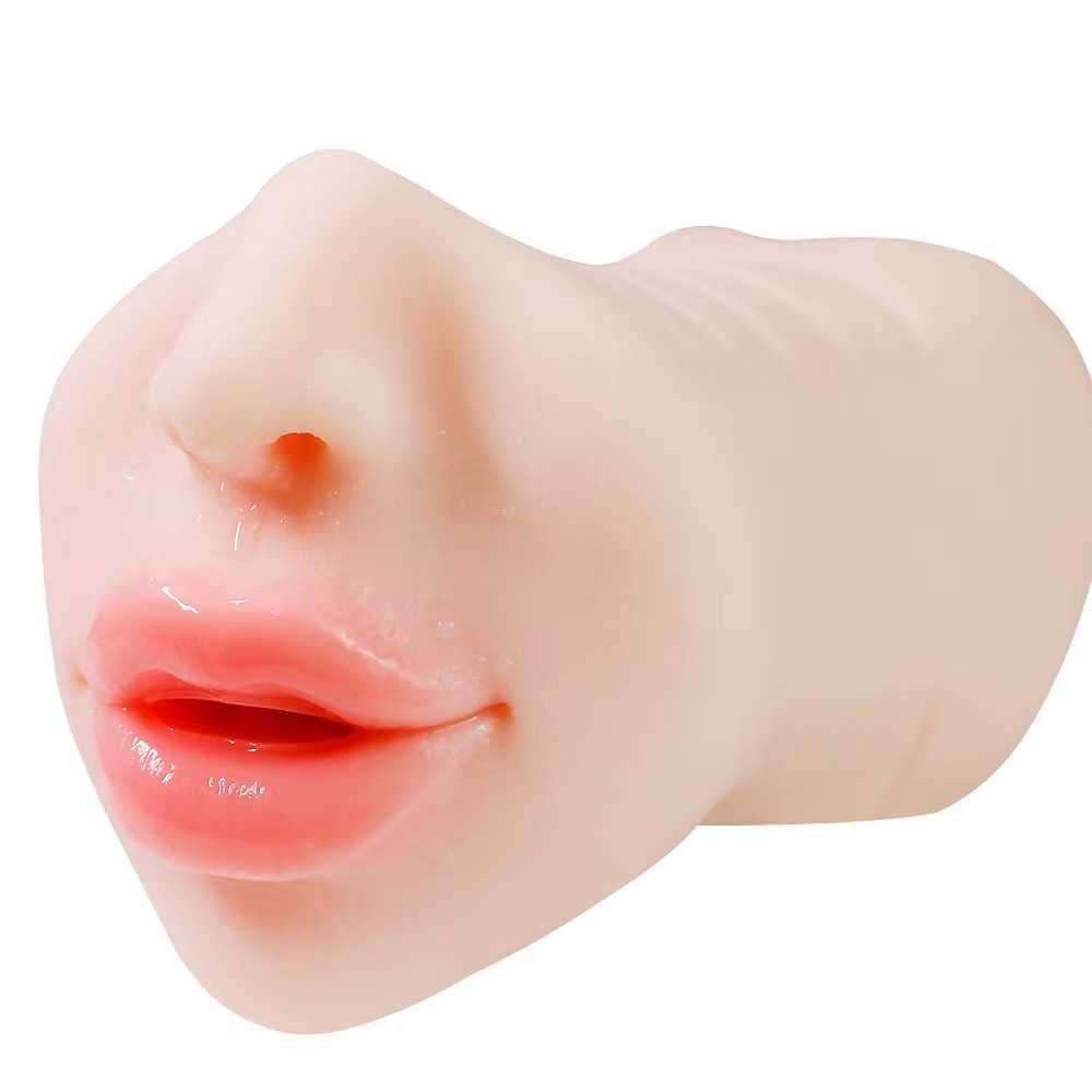 Articoli di bellezza Orale sexy Masturbatore 3D Realistico Gola profonda Uomini Silicone Vagina artificiale Bocca Giocattoli erotici anali negozio adulti