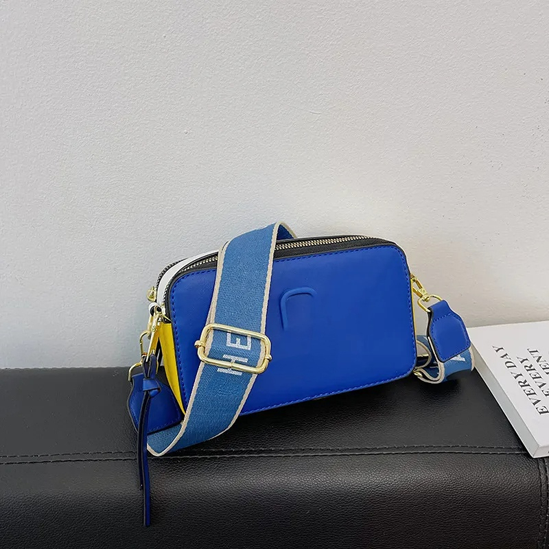 Дизайнерская женская сумка через плечо с буквенным принтом, контрастная сумка для фотоаппарата, универсальная сумка-мессенджер 261j
