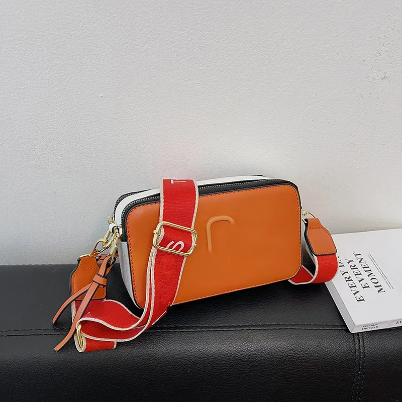 Дизайнерская женская сумка через плечо с буквенным принтом, контрастная сумка для фотоаппарата, универсальная сумка-мессенджер 261j