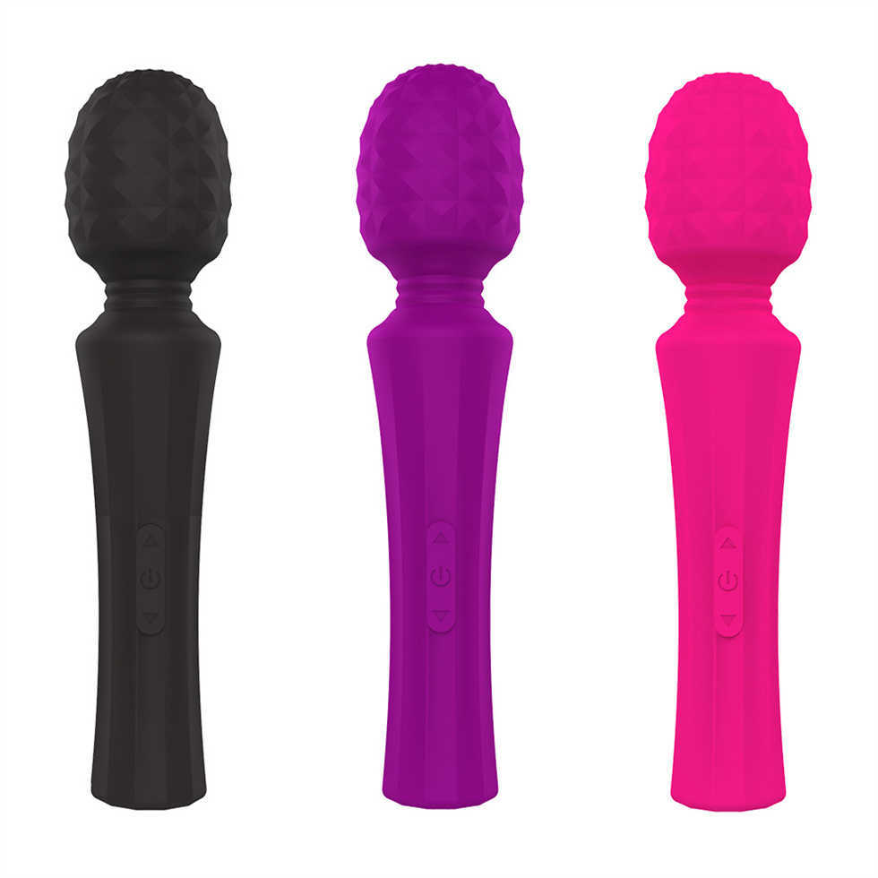 Skönhetsartiklar Power Sexig Machine Clitoris Vibrator Ladda AV -vibratorer Magic Wand Massager Vuxen Vaginal Produktklitoris leksak för kvinnor