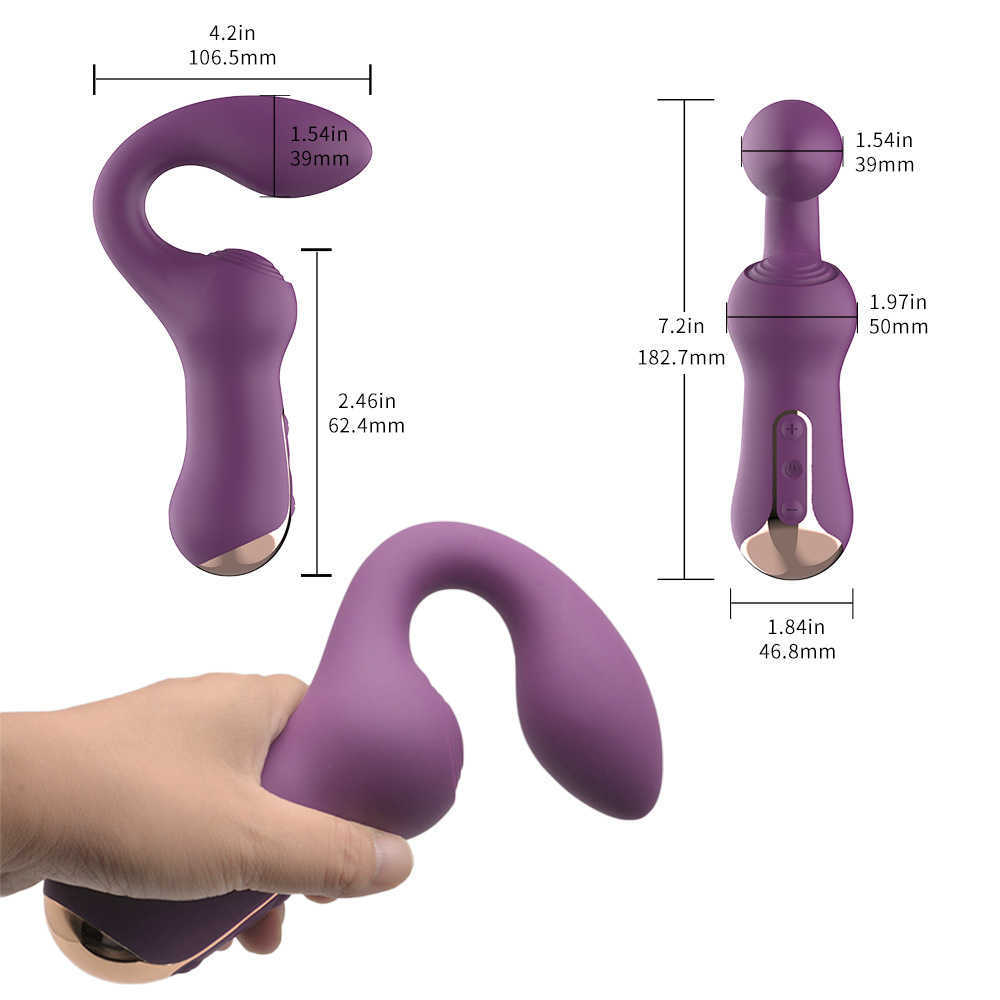 Itens de beleza licklip poderoso 2 em 1 fêmea estimulador de vibrador estimulador av stick g-spot massager masturbador Dildo sexy brinquedo