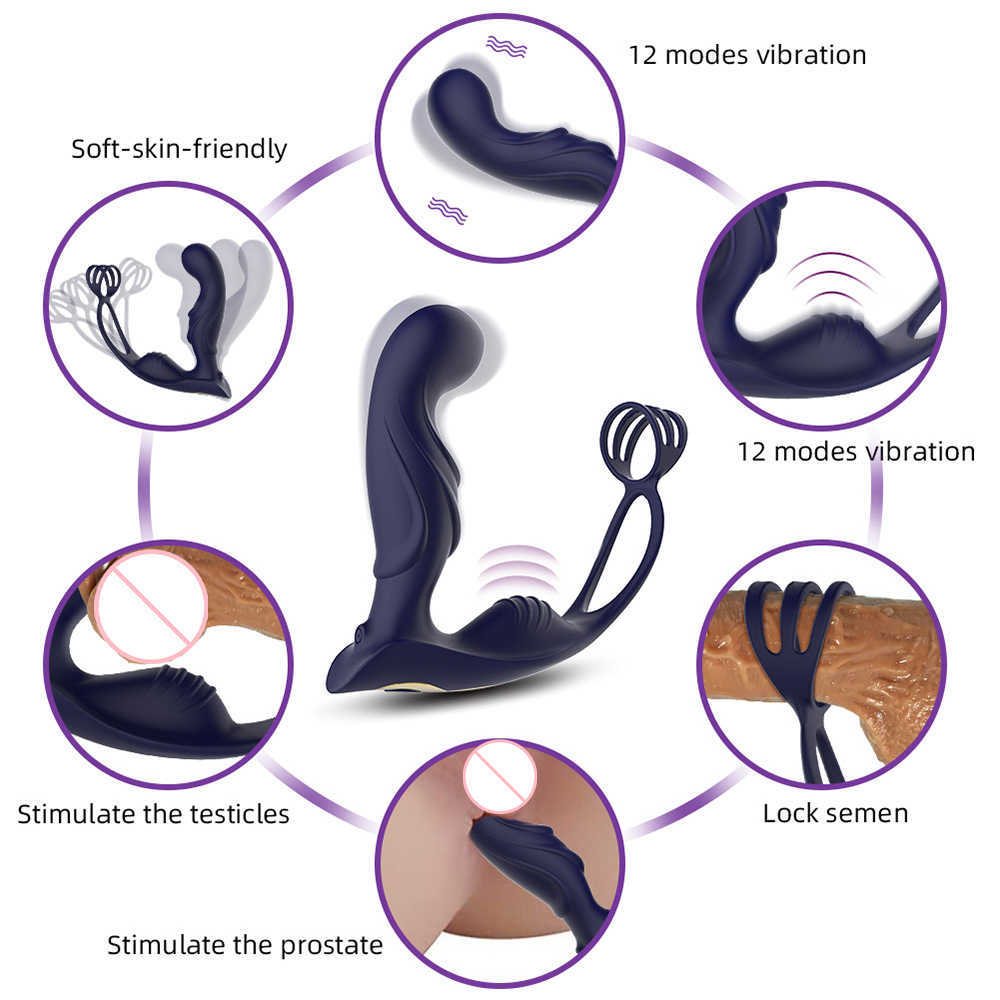 Beauty Items Prostata-Massagegerät Ehemann Butt Plug Anal Vibrator Männliche Masturbation Spielzeuge Dildo für Männer Stimulator Vibratoren