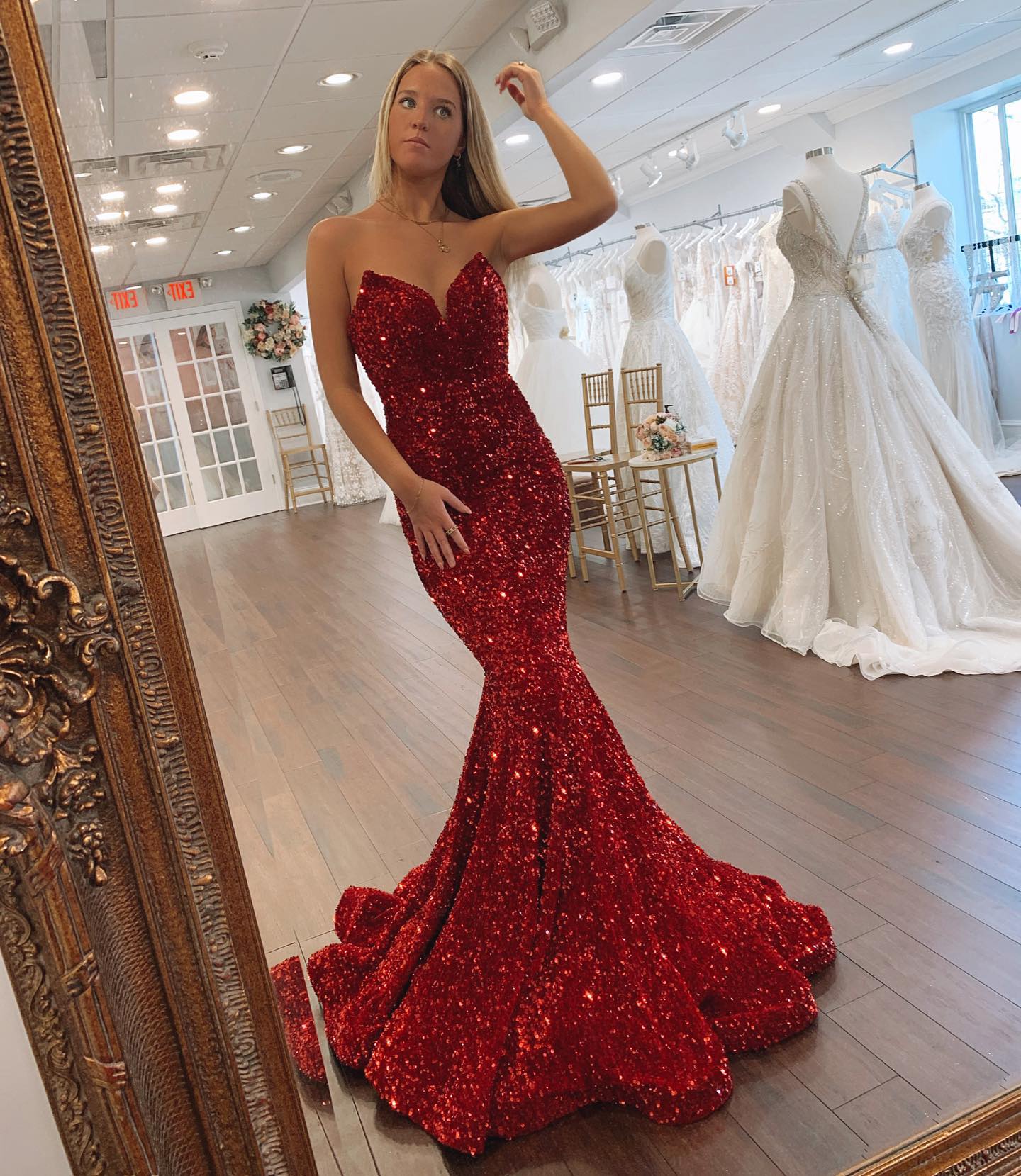 Strapless Velvet Sequin Prom Dress with V Cut Shimmery Sparkling Lady Preteen Teen Girl Pageant Gown Formal Party Wedding Guest Red Capet Runway Royal Purple Red Turq