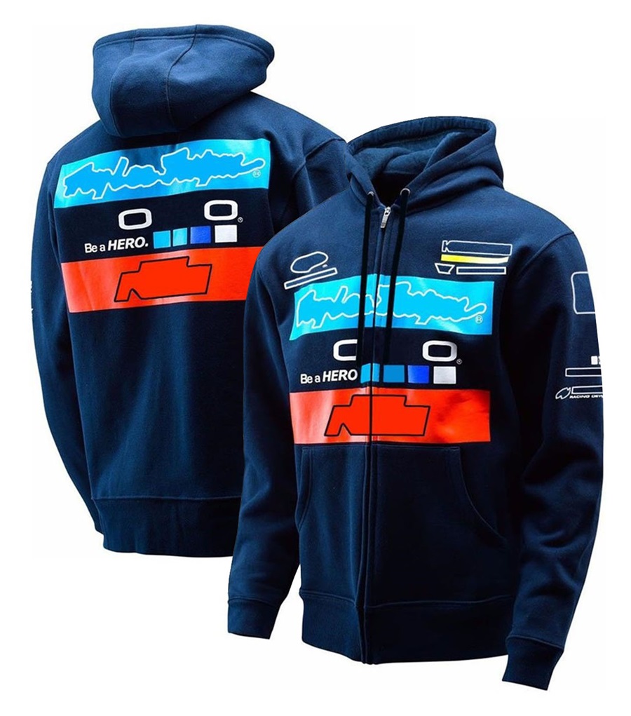 Autumn and Winter Motorcycle Riding Hoodie Moto Racing Team Rider Zipper Sweatshirt Fashion Warm Motocross Hoodies Men's Jacket