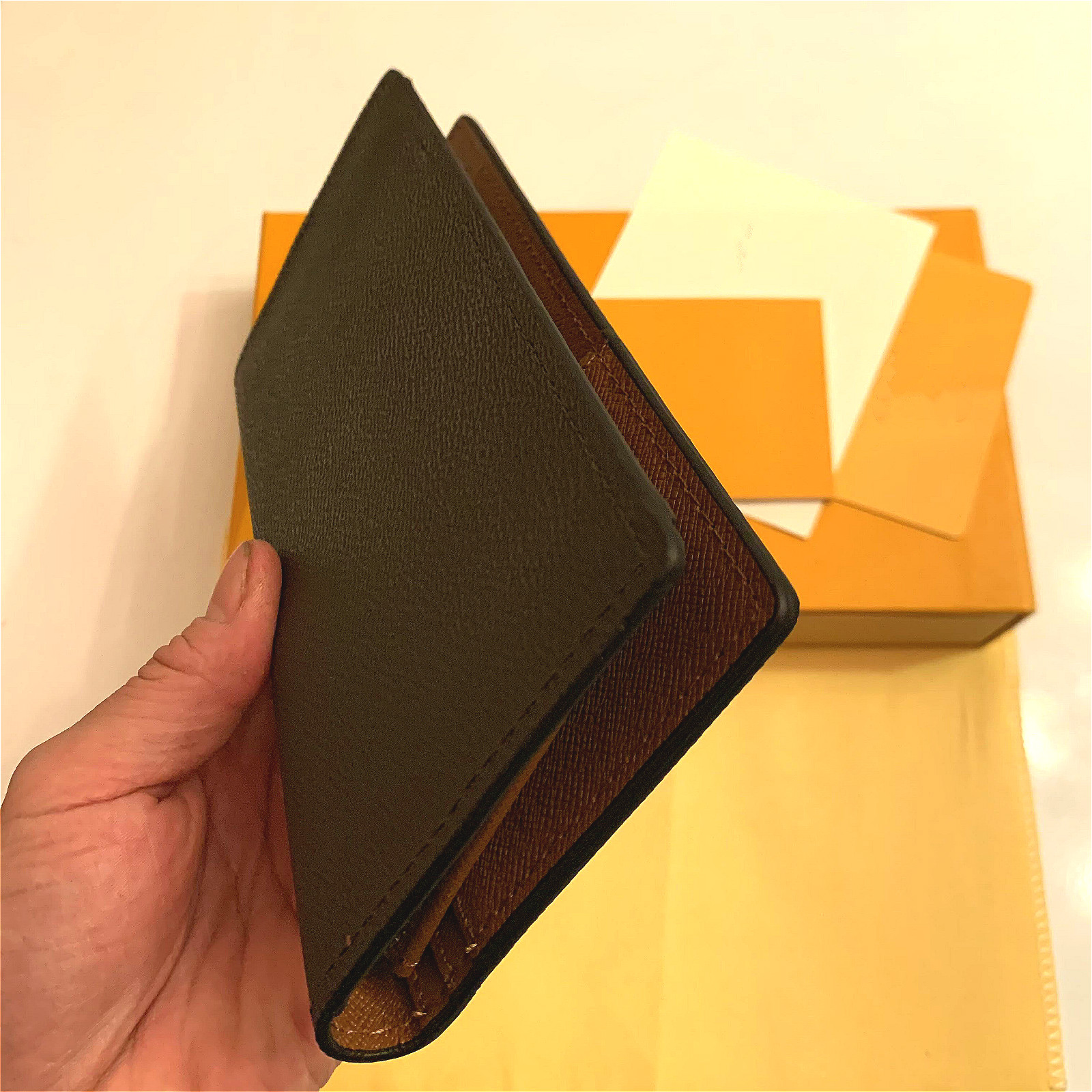2022 BRAZZA WALLET Stylish Mens Jacket Long Wallet in Brown Waterproof Checkered Canvas for Holding Change Notes Credit Cards Good321f