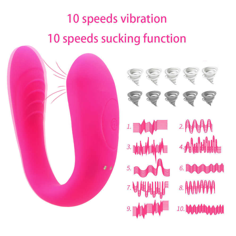 Articles de beauté U Forme Pliable Clitoris Vagin Stimulateur Érotique Sucer Vibrateur Sexy Jouets pour Couple G-spot Produits