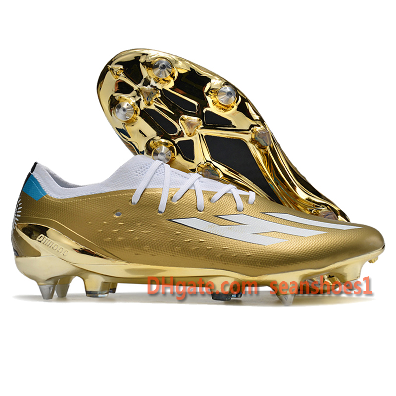 Presentpåse Hög Top Herr Football Boots X Speedportal.1 SG Firm Ground Cleats Speed ​​Portal Speedportal World Cup Soccer Shoes Outdoor Trainers Botas de Futbol US 6.5-11