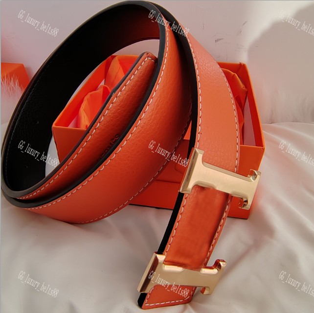 Whole Betls 2021 Hommes Femmes Designer Ceinture Véritable Cuir de vachette Noir Or Argent Boucle Taille 105-125cm avec boîte orange Fre266r