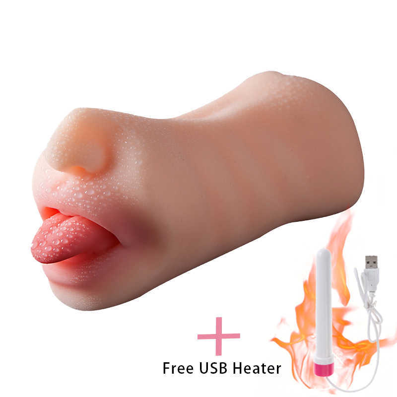 Beauty Items Male Masturbator Artificial Vagina Pussy s Cup 3D Deep Throat Realistic Anal Soft Silicon Erotic Toy