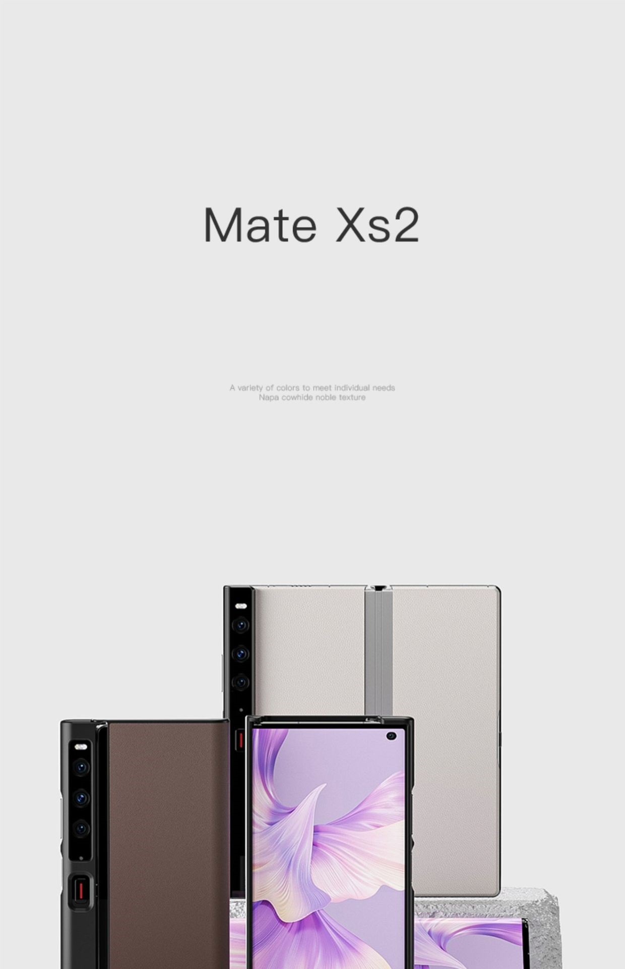 Kontrastreiche Hüllen in vielen Farben für Huawei Mate XS 2 XS2 Hülle, weiches Leder, schützende Smart Cover