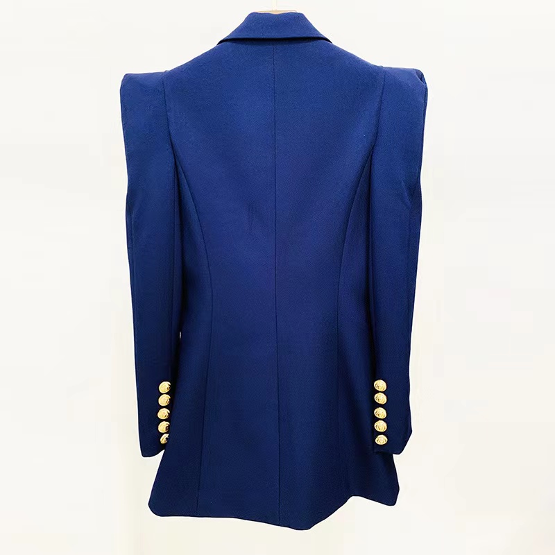 Womens Suits Blazers Tide Brand Retro Fashion designer Blue shrug Series Suit Jacket Lion Double-Breasted Slim Plus Size Women's Clothing A27