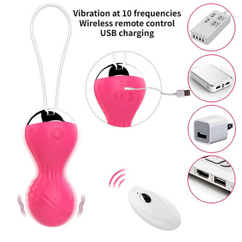 Skönhetsartiklar 10 frekvensvibration USB laddning av silikon kegel ägg vaginal träningssats postpartum återhämtning fasta hantel sexig leksak