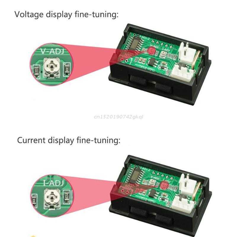 Voltímetro Digital 10A/50A/100A, amperímetro, potencia azul, LED rojo de doble Color, amperímetro, microajuste