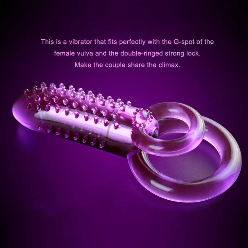 Masajeador doble anillo vibratorio para pene vibrador masculino retardo de tiempo pene doble para hombres prolongando el clímax erótico adulto