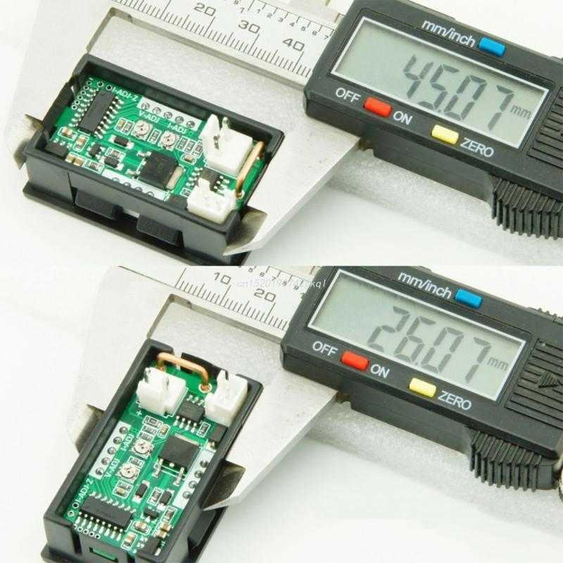 Elektrische instrumenten 100V 10 A DC- digitale voltmeter Ammeter Power Blue Red Dual Colour-LED amp-voltmeter Micro-aanpassing