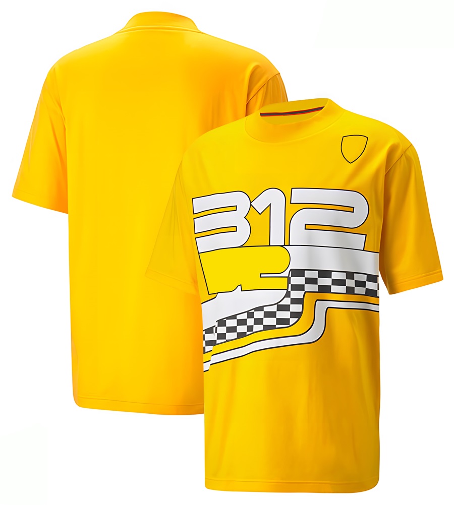 F1 Jersey T-Shirt 2022 Formula 1 Team Logo Marka T-Shirts Yaz Erkekler Günlük Spor Stili Nefes Alabilir Kısa Kollu Tee Plus Boyut