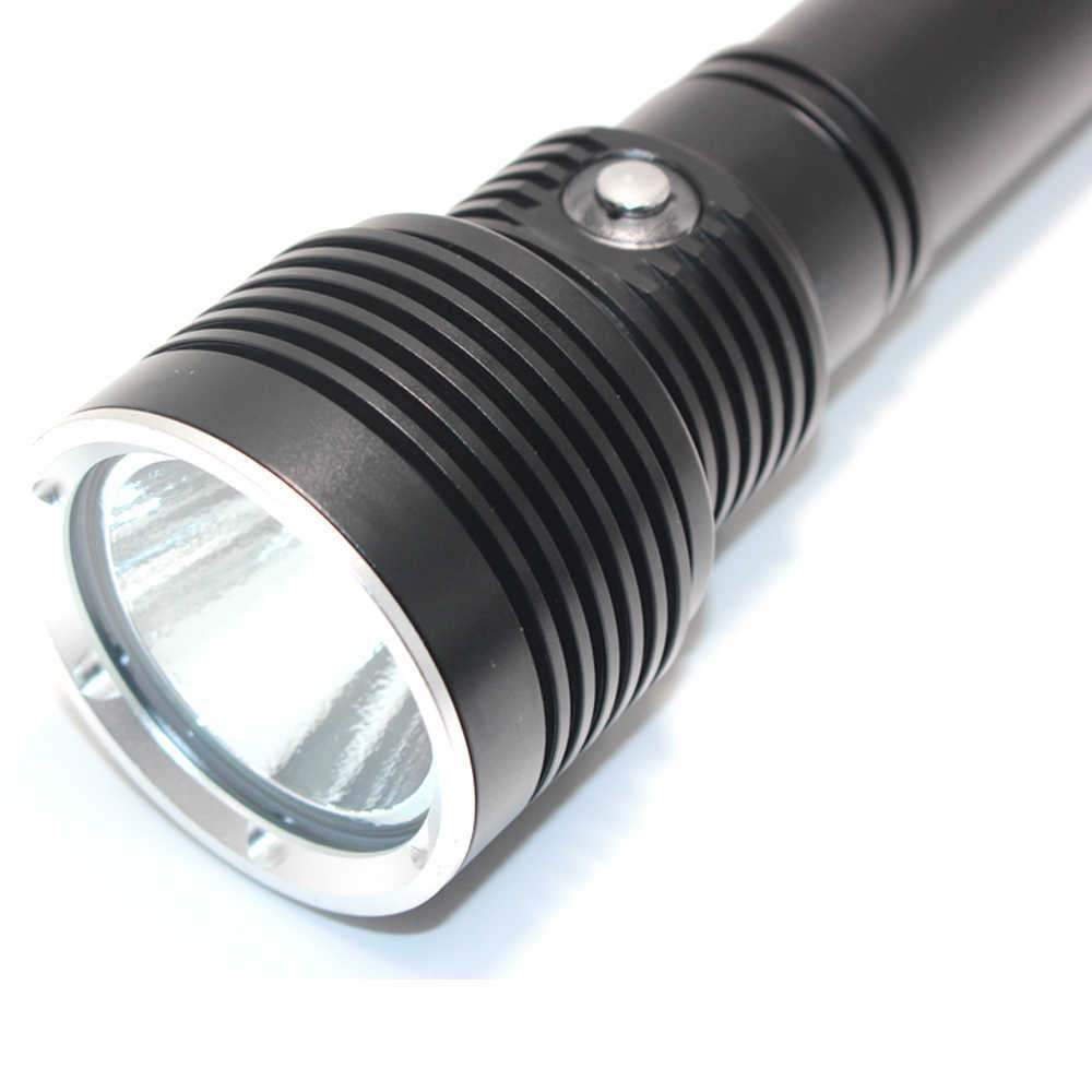 Ficklampor facklor 4000 lumen ny professionell ledd dykning lampan xhp70.2 LED -vattentät ubåt ljus100 m under vattnet 26650 /18650 dykning till 0109