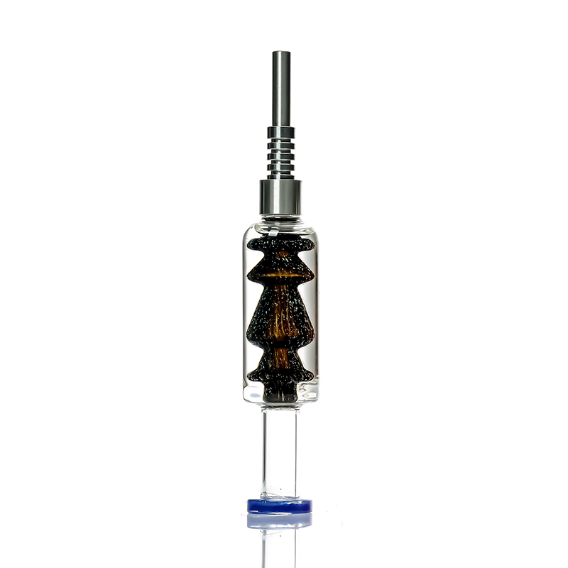 Accessori fumatori Corloed Nectar Raccogliere l'olio di raffreddamento all'interno della ciotola di vetro trasparente una punta in acciaio inossidabile con giunto a vite 510 pipe ad acqua Dab Rig