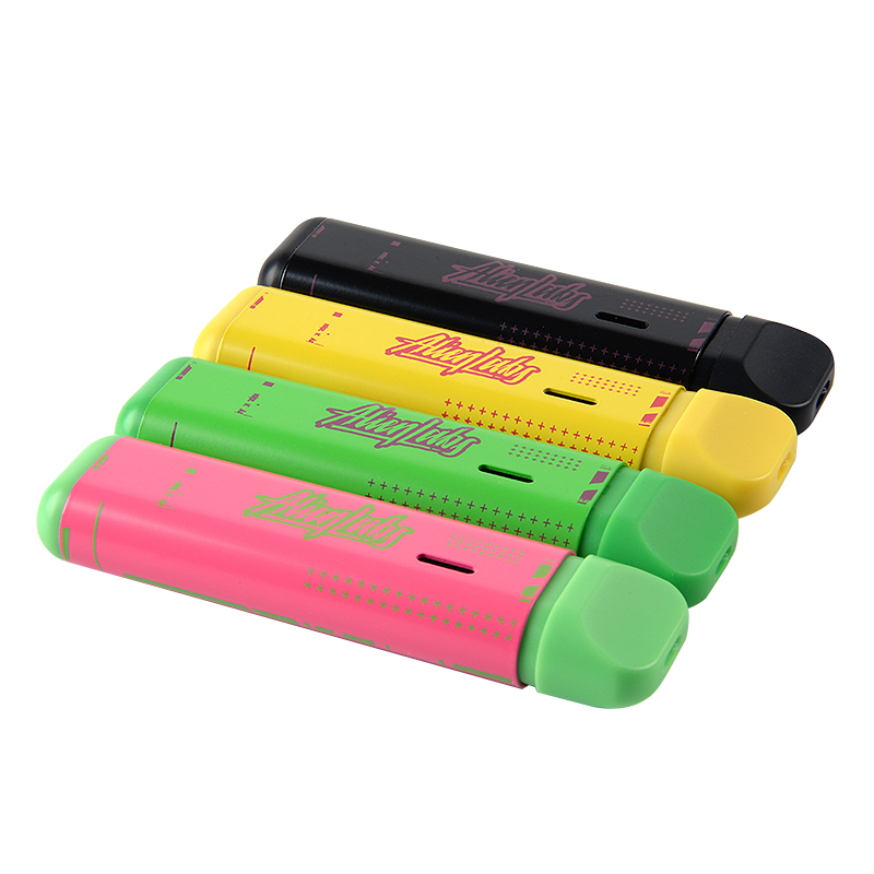 10 Strains Stickers E Cigarettes Black Green Yellow Pink Alien Labs Live Resin Disposable Vape Pen Device Pod 1ml Empty Carts 260mAh Battery Preheat Rechargeable