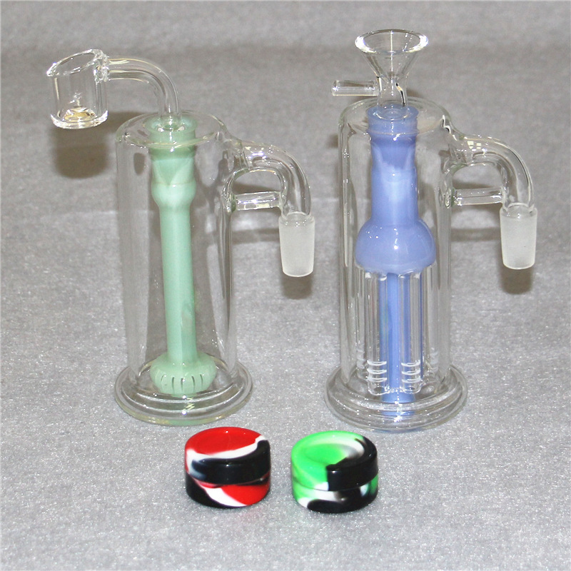 6 Styles Hookahs Glass Reclaim Ash Catchers 14mm 18mm 45 90 Degrees With Smoke Bowl Ashcatcher Tire Percolator Adapters For Water Bongs Oil Rigs