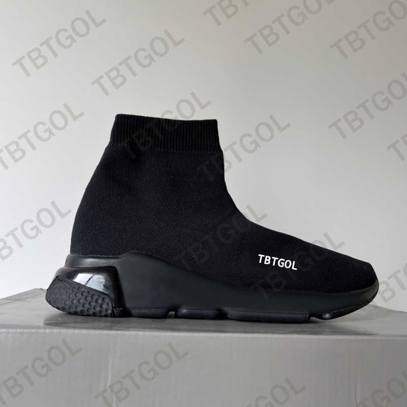 2023 الرجال مصمم أحذية رياضية النساء جورب التقنية ثلاثية الأبعاد متماسكة مثل جورب المدربين مصمم أحذية موضة أبيض أسود الكتابة على الجدران وحيد حذاء كاجوال مع حجم صندوق Eu36-46 NO017B