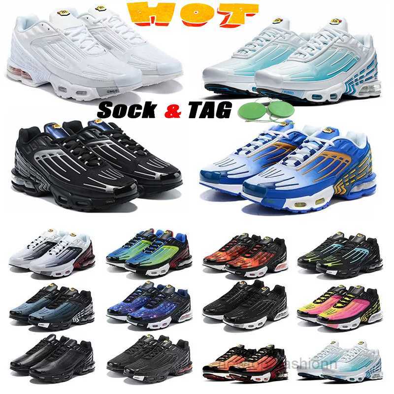 OG TN Plus 3 Sports Running Shoes For Mens Women Laser Blue Green and Aqua Tiger Crimson Red Topography Pack White Multi Black Silver Trainers Sneakers Size 36-45