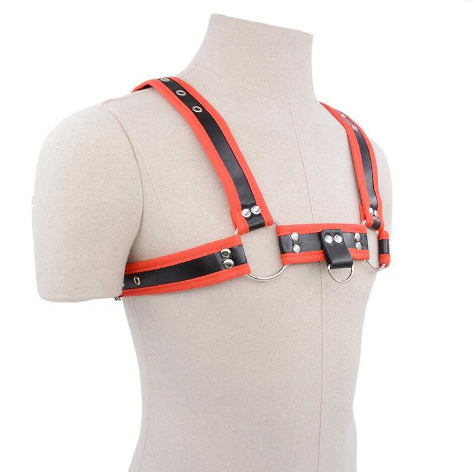 Beauty Items Leather Harness Belt for Men Erotic Belts BDSM Strapon sexyy Punk Goth Leg Bondage Male Adjustable Chest Bra Gay Toy S3153