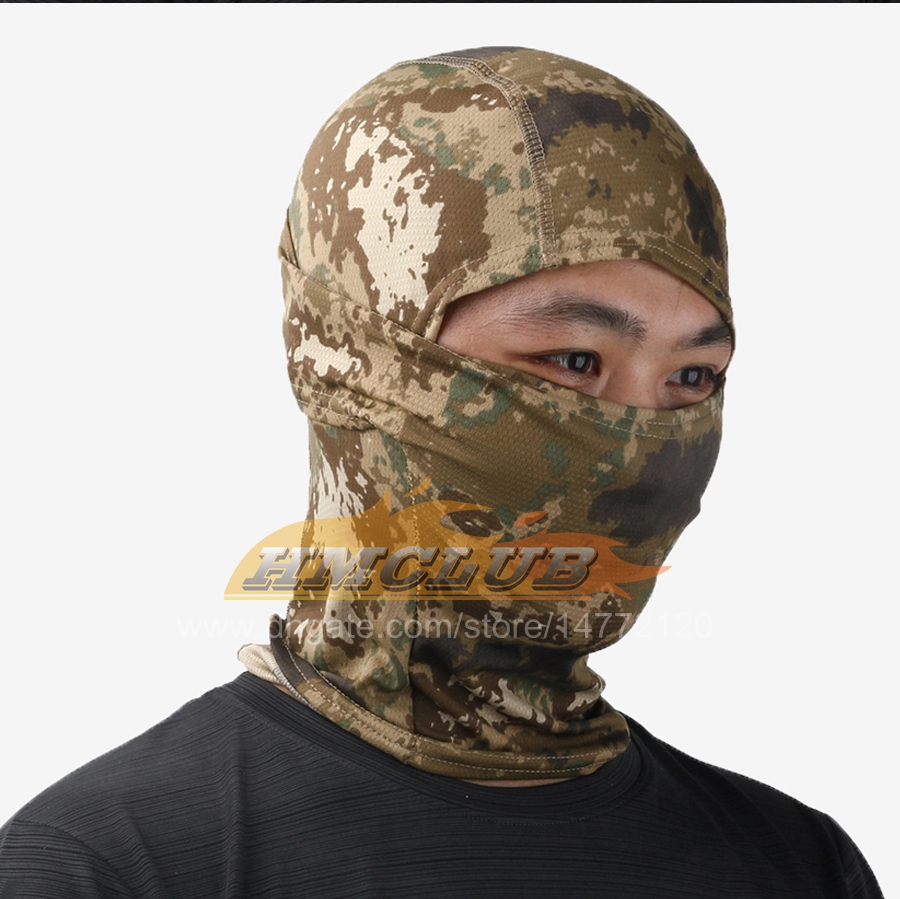 MZZ55 Passamontagna mimetico tattico motocicletta Maschera motocicletta Wargame Visiera casco da caccia Maschera teschio moto militare